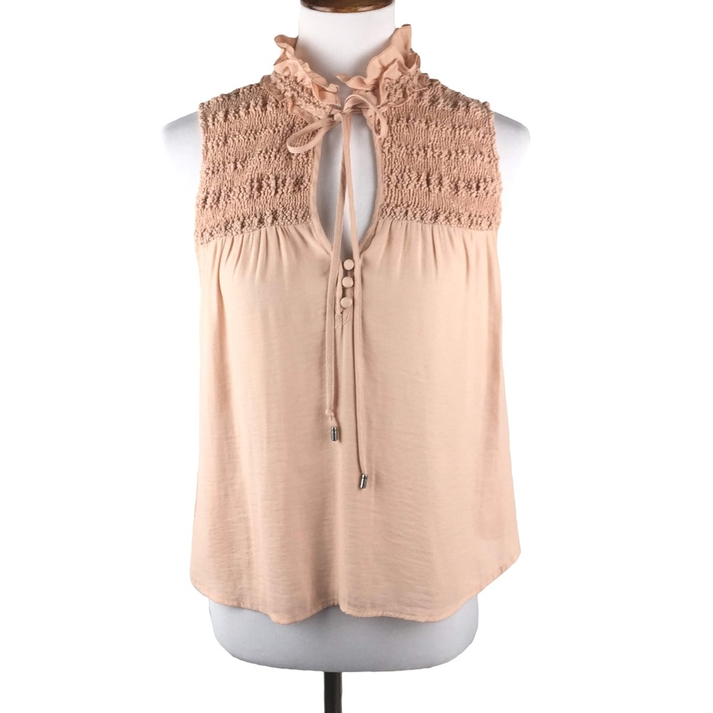 Free People Smocked Ruffle Top